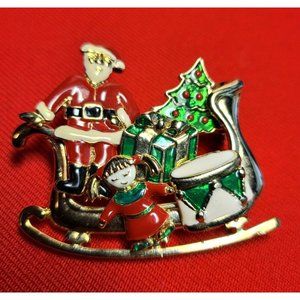 Christmas Pin/ Brooch Santa 5 Pins In One